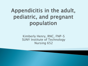 Appendicitis Power Point Presentation