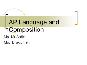 AP Language English Introduction