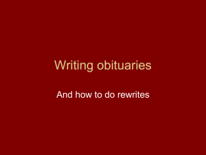 Obits and Rewrites