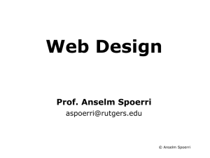 Web Design ITI - Lecture 2 - School of Communication and Information