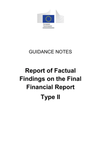 Report of Factual Findings on the Final Financial - EACEA