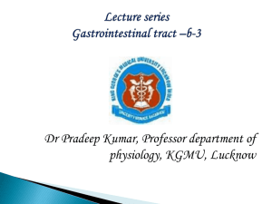 Lecture series Gastrointestinal tract - B