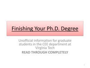 Finishing your MS degree