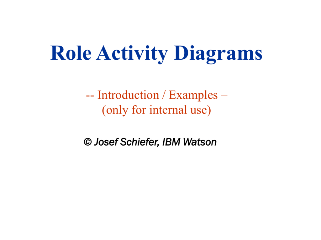 Role Activity Diagram Example