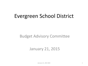 State adopts budget - Evergreen School District