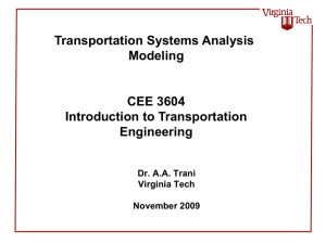 Baseline Transportation Study for Virginia A. Trani, H. Baik, H