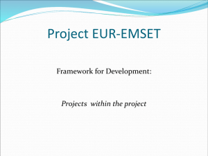 Maths developments - EUR-EMSET