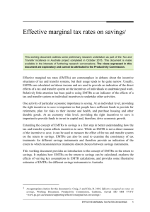 Effective Marginal Tax Rates on Savings