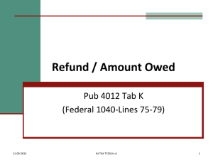 Refund Applied to Next Year's Taxes