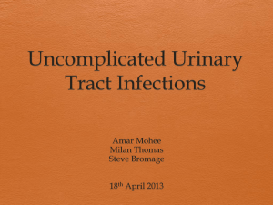 Urinary Tract Infections - North West Urology Registrar Group