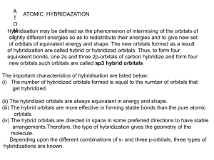 hybridazation of Atomic Orbital.