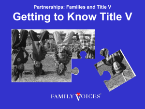 Getting to Know Title V