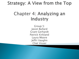 Strategy: A View from the Top Chapter 4: Analyzing an Industry
