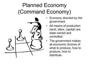 Planned Economy (Command Economy)
