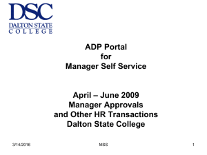 ADP Portal for Manager Self Service