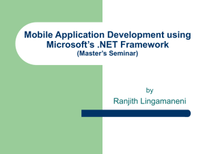 Mobile Application Development using Microsoft's .NET Framework