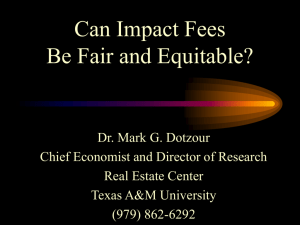 Can Impact Fees Be Fair and Equitable?