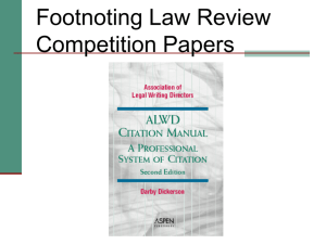 Bluebooking for Law Review Footnotes