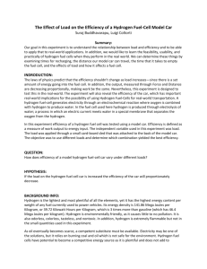 The Effect of Load on the Efficiency of a Hydrogen Fuel