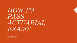 How to Pass Actuarial Exams