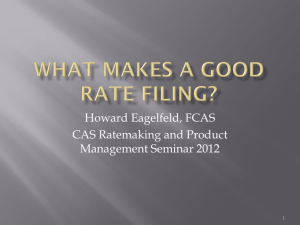 What Makes A Good Rate Filing?