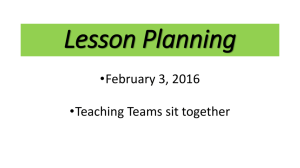 Planning for High Quality Learning Experiences