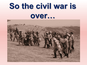So the civil war is over…