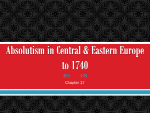 Absolutism & Constitutionalism 1589-1715