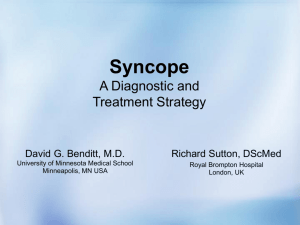 Syncope - A Diagnostic and Treatment Strategy