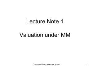 Lecture Note One