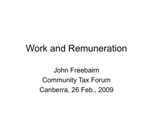 Work and Remuneration