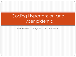Coding Hypertension and Hyperlipidemia