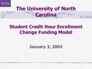 Change Funding Model - Western Carolina University