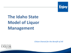 Idaho State Model of Liquor Management