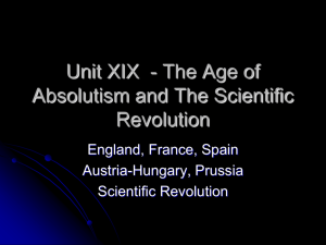 Age of Absolutism Powerpoint