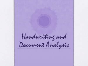 Handwriting Analysis - Warren County Schools
