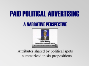 PAID POLITICAL ADVERTISING A NARRATIVE PERSPECTIVE