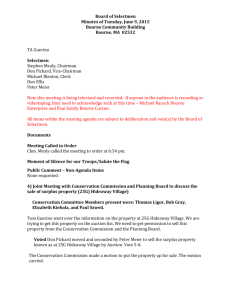 Board of Selectmen Minutes of Tuesday, June 9, 2015 Bourne