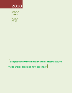 bangladeshi pm visits india – policy report