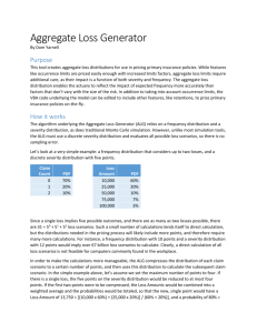 How to use the Aggregate Loss Generator