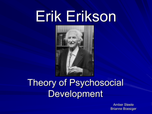Erik Erikson's Theory of Psychosocial Development