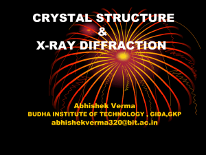 crystal structure & x-ray diffraction