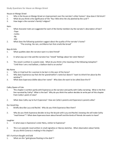 Study Questions for House on Mango Street House on Mango Street