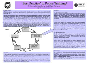 'Best Practice' in Police Training? J. Francis-Smythe