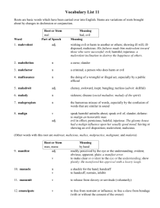 Vocabulary List 11