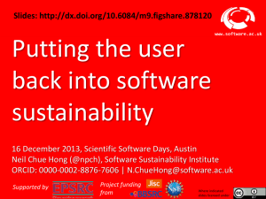 Putting the user back into software sustainability