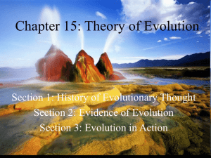 Chapter 15: Theory of Evolution