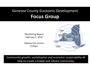 Economic Development Focus Group Monitoring