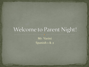 Welcome to Parent Night! - Mr. Varini's Website!