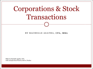 Common Stock - Rachelle Agatha, CPA